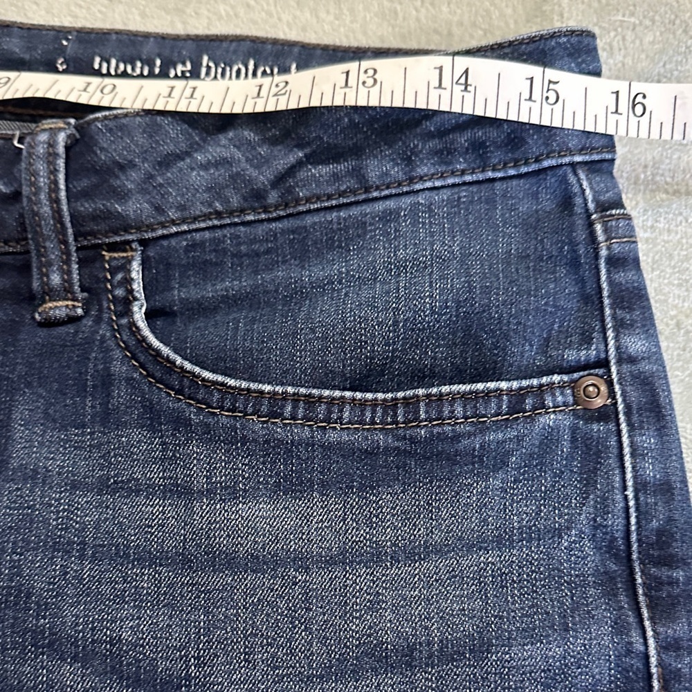 Vintage y2k Lee Women's Straight Leg Jeans bootcut - Dark Blue size 10 - Picture 5 of 11